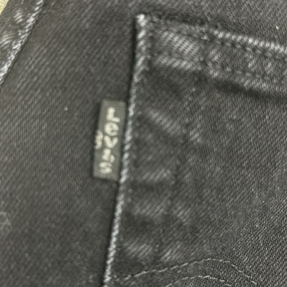 Women’s Levi’s Button Fly Jeans Straight Leg Dark Black 25” Waist - Picture 2 of 14